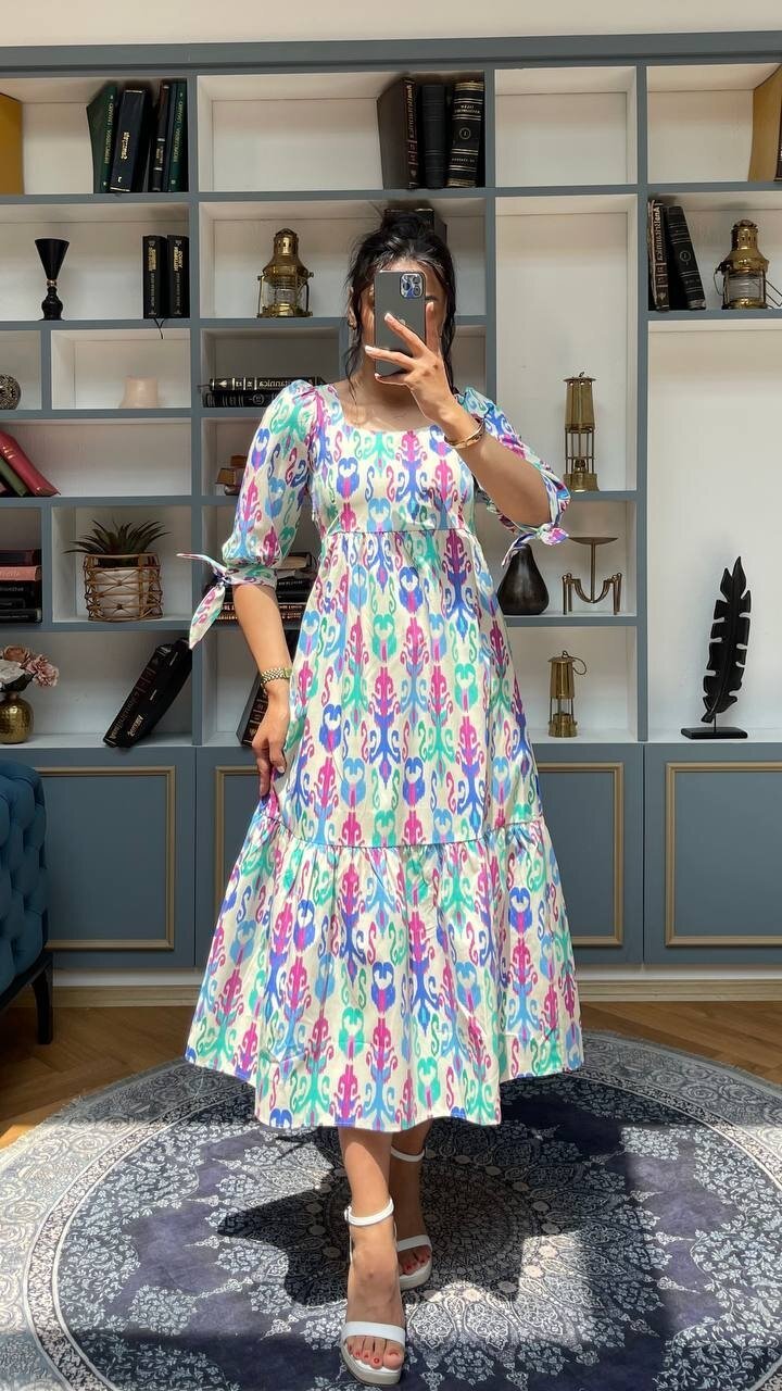 3040-KOLLARI BAĞLAMALI ELBİSE