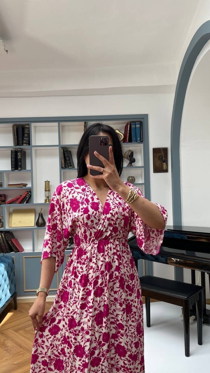 3154-ÇİÇEK FUŞYA