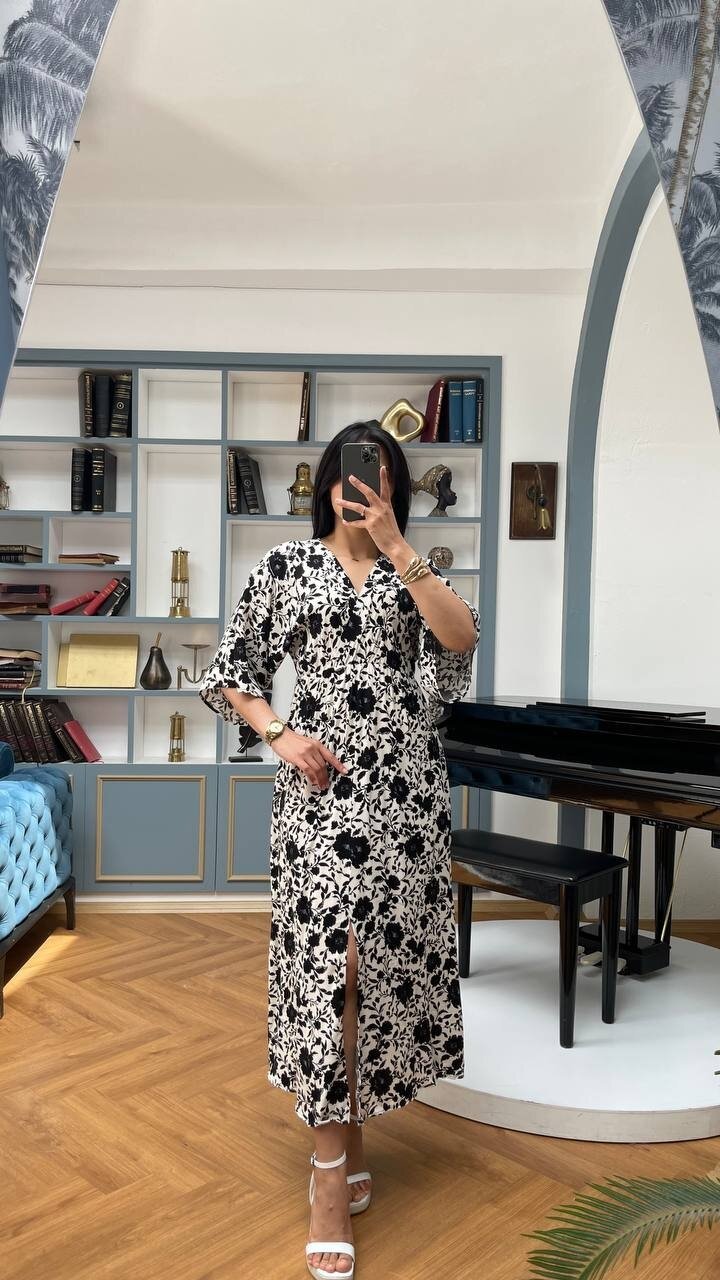 3154-ÇİÇEK SİYAH