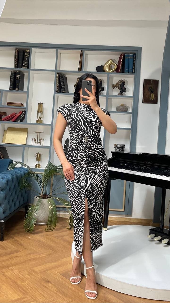 3372-SİYAH KALEM ELBİSE