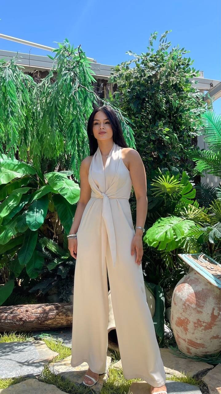 3551-AÇIK BEJ ÖNDEN BAĞLAMALI TULUM