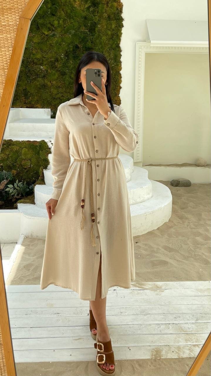 3772-BEJ ARKASI DANTEL ELBİSE