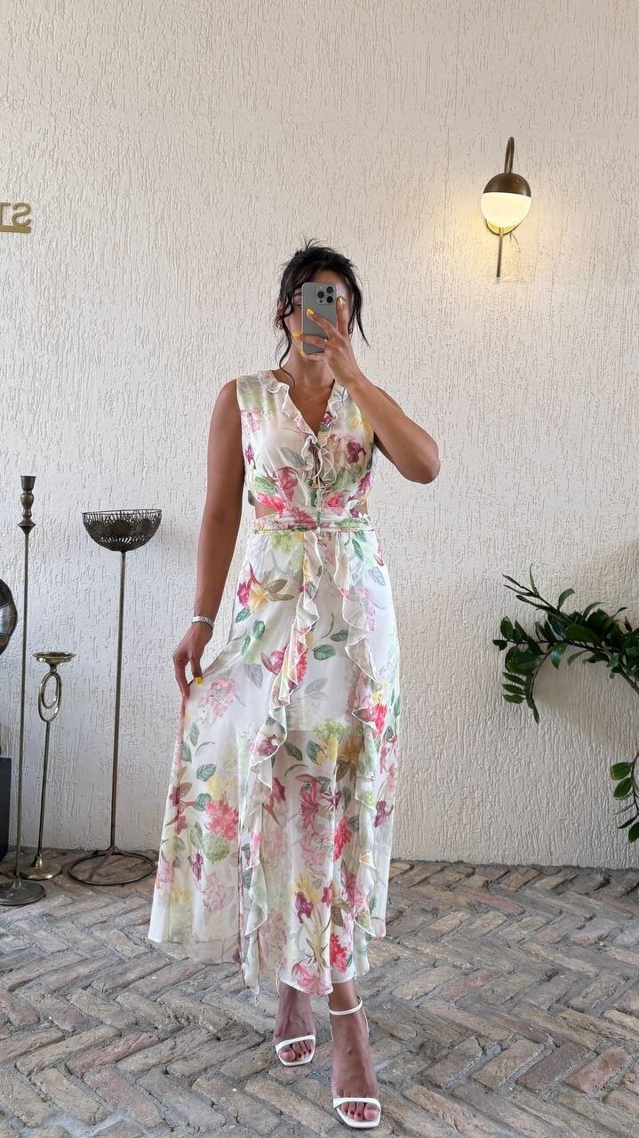 3788-YEŞİL KIRMIZI DESEN FIRFIRLI ELBSE