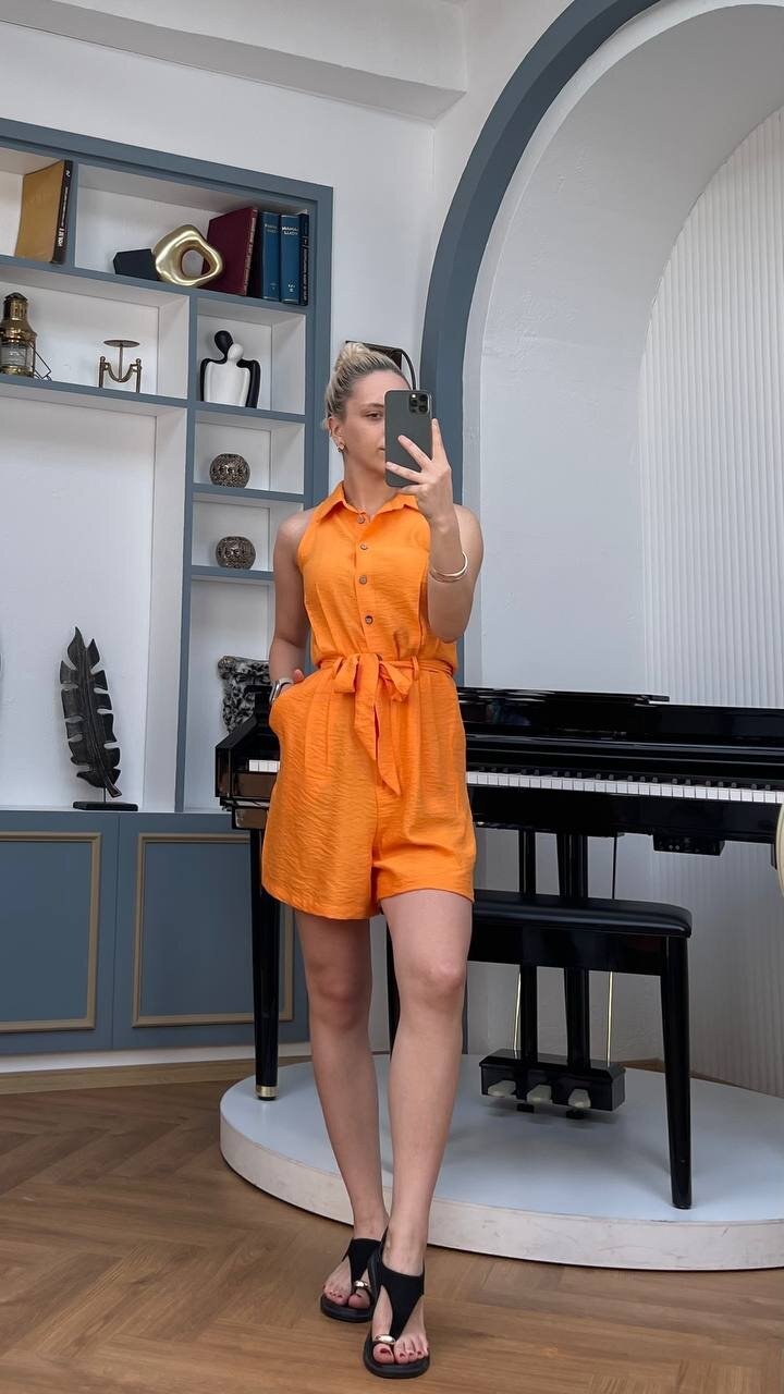 3791-TURUNU DÜĞMELİ ŞORT TULUM