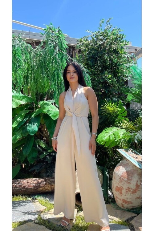 3551-AÇIK BEJ ÖNDEN BAĞLAMALI TULUM