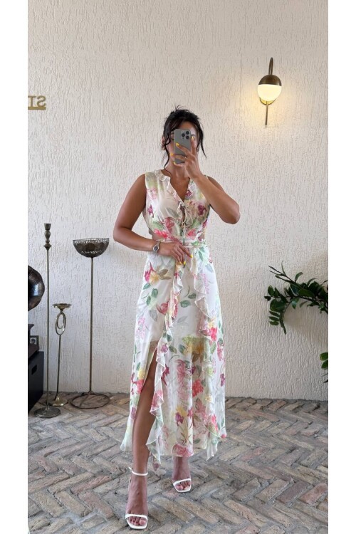 3788-YEŞİL KIRMIZI DESEN FIRFIRLI ELBSE