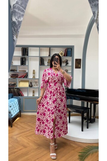 3154-ÇİÇEK FUŞYA