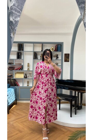 3154-ÇİÇEK FUŞYA