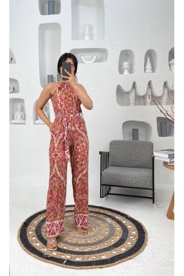 3528-PUDRA VİSKON KUMAŞ KİLİM DESEN TULUM