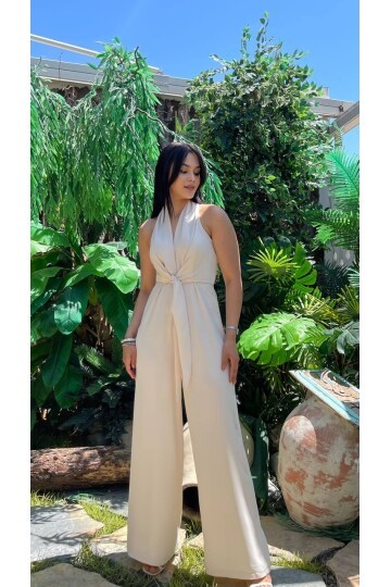 3551-AÇIK BEJ ÖNDEN BAĞLAMALI TULUM