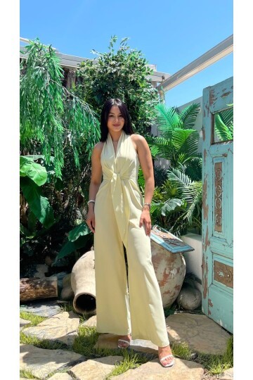 3551-SARI ÖNDEN BAĞLAMALI TULUM