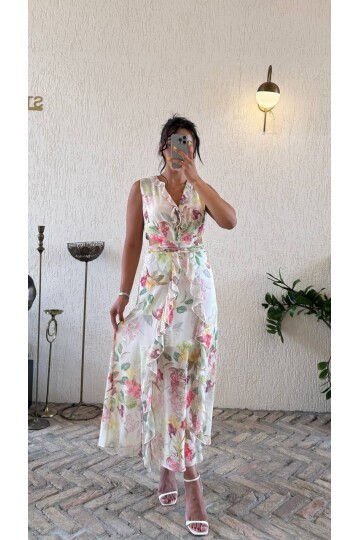 3788-YEŞİL KIRMIZI DESEN FIRFIRLI ELBSE