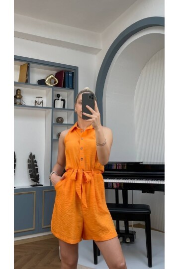 3791-TURUNU DÜĞMELİ ŞORT TULUM