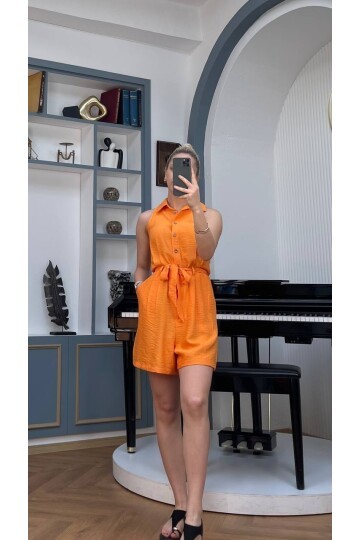 3791-TURUNU DÜĞMELİ ŞORT TULUM